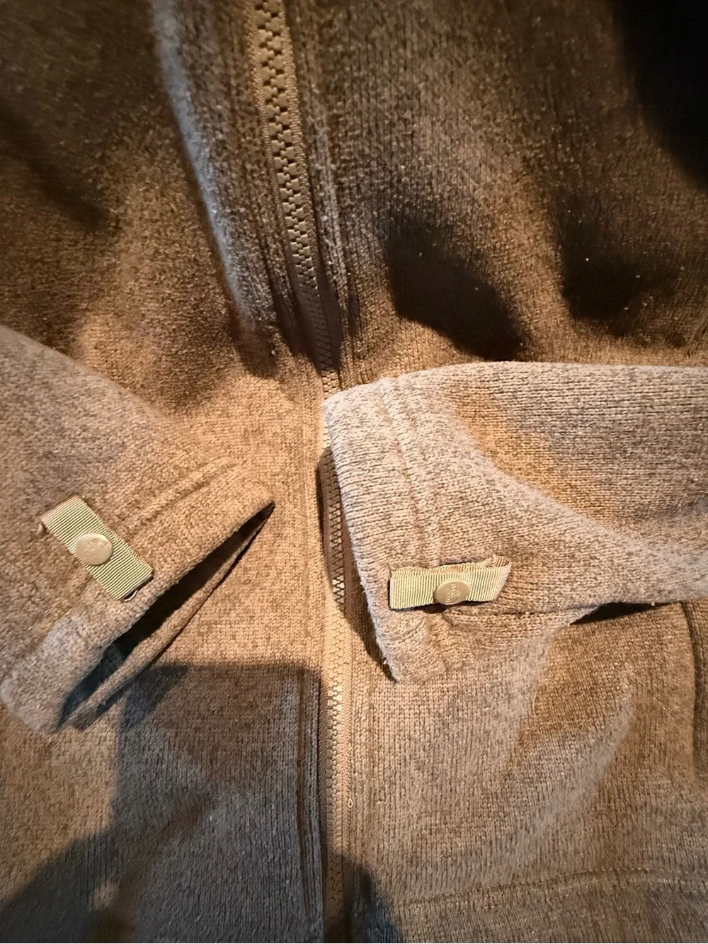 The North Face Brown Full-Zip Sweater Fleece Jacket Sz M Outdoor Coat